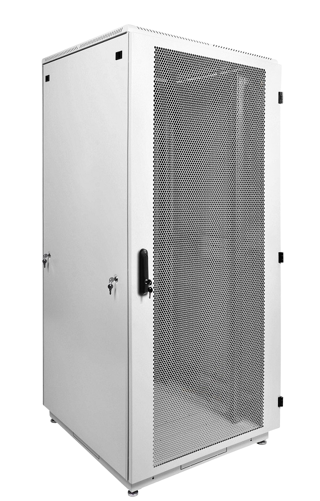 Шкаф телекоммуникационный напольный 47U (800 × 1000) дверь перфорированная 2 шт., цвет чёрный от ЦМО