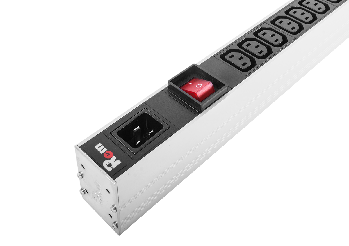 Верт блок розеток Rem-16, 1 фаза 16A, выкл, 48 C13, 1420 мм, вх C20 IEC 320