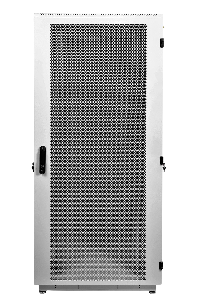 Шкаф телекоммуникационный напольный 33U (600 × 1000) дверь перфорированная 2 шт., цвет чёрный от ЦМО