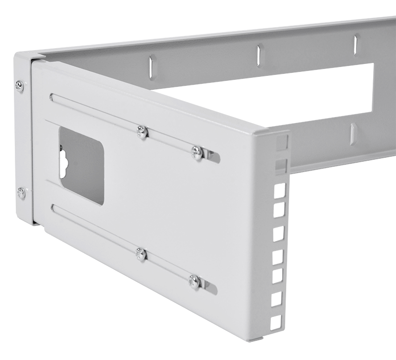  Кронштейн телекоммуникационный настенный 6U, регулируемая глубина 300-450 мм от ЦМО