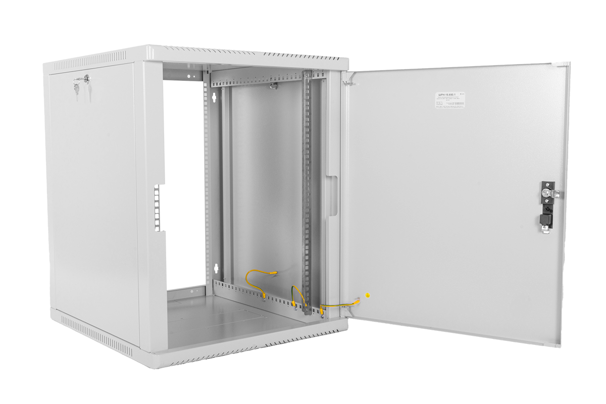 Шкаф телекоммуникационный настенный сварной 12U (600 × 530) съёмные стенки, дверь металл