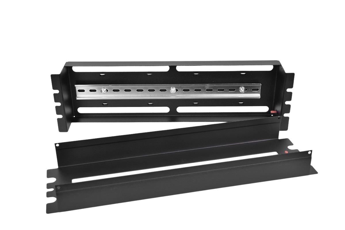 19″ панель с DIN-рейкой PS-3U, цвет черный от ЦМО