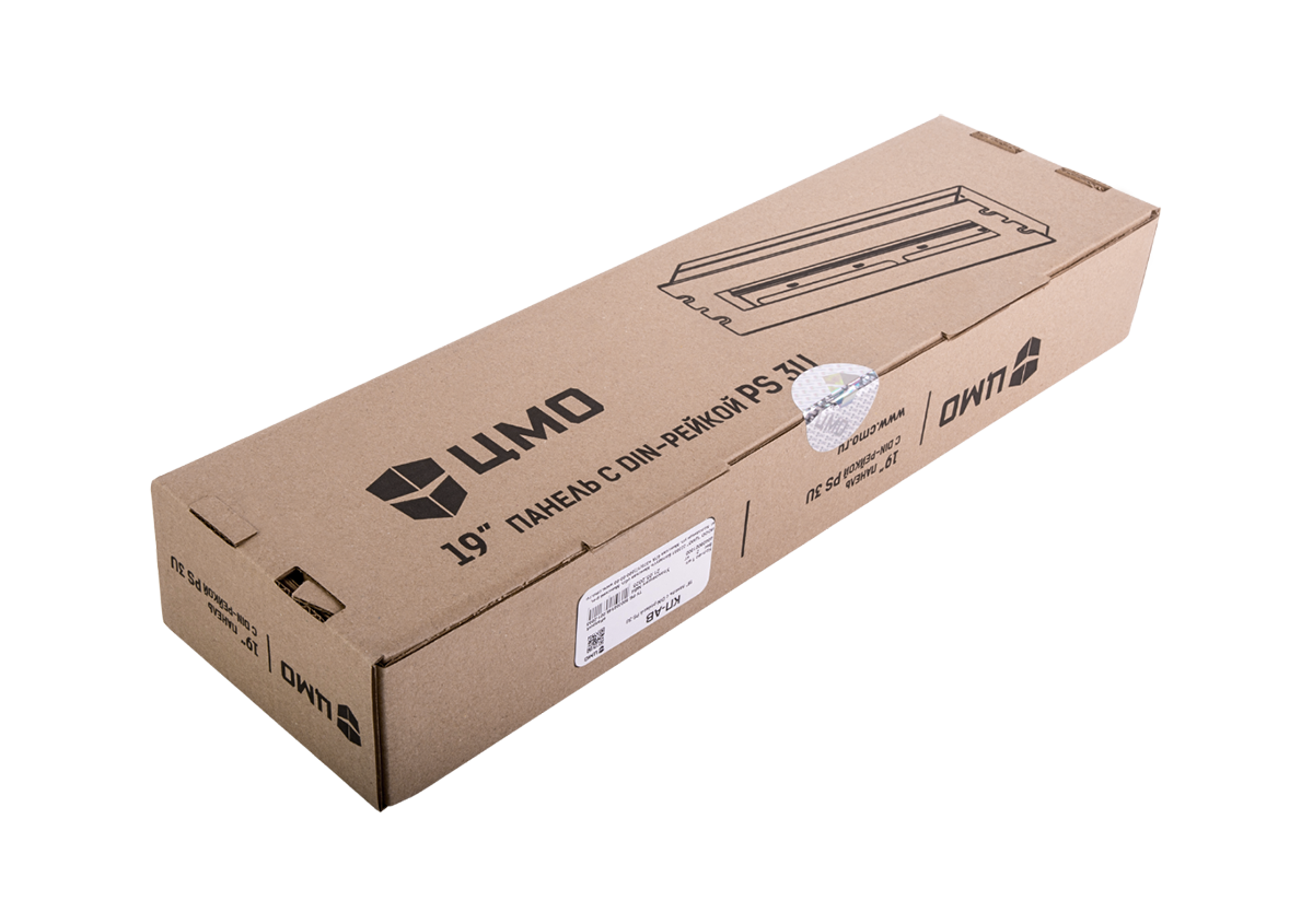 19″ панель с DIN-рейкой PS-3U, цвет черный от ЦМО