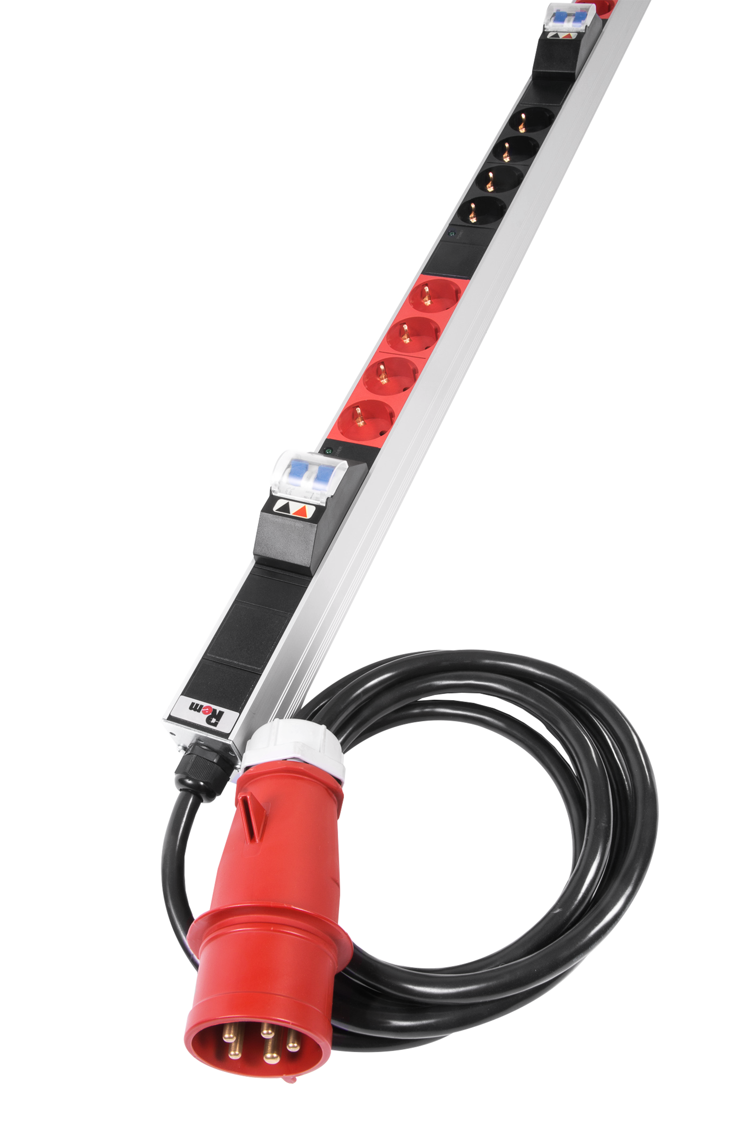 Верт блок розеток Rem-3x16, 3 фазы 16A, инд, 24 S, 1420 мм, вх IEC 309, шнур 3 м от ЦМО