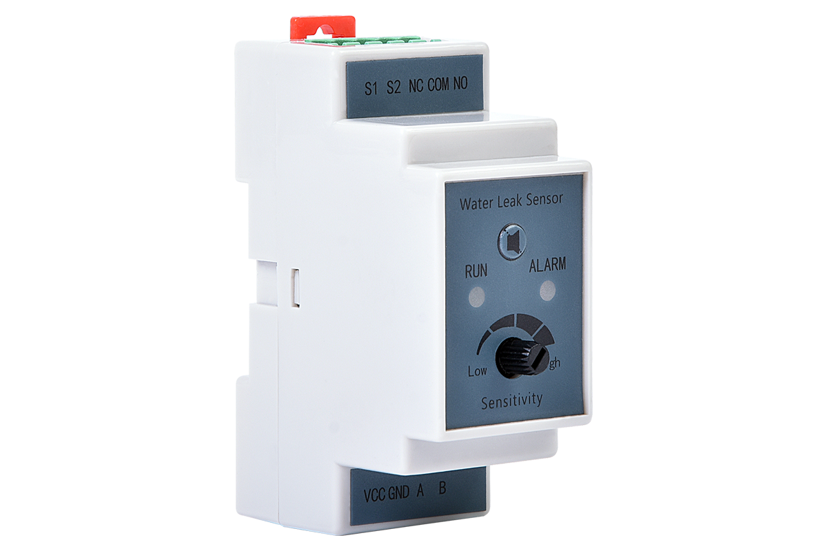 Модуль обнаружения протечки R-WL-1S, реле NO/NC + Modbus, установка на DIN-рейку, питание 10-30 VDC