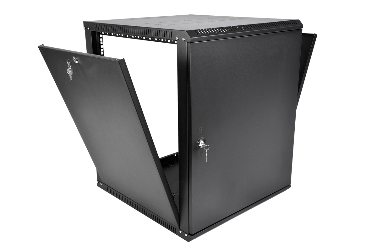 Шкаф телекоммуникационный настенный разборный ЭКОНОМ 15U (600 × 650) дверь металл, цвет черный