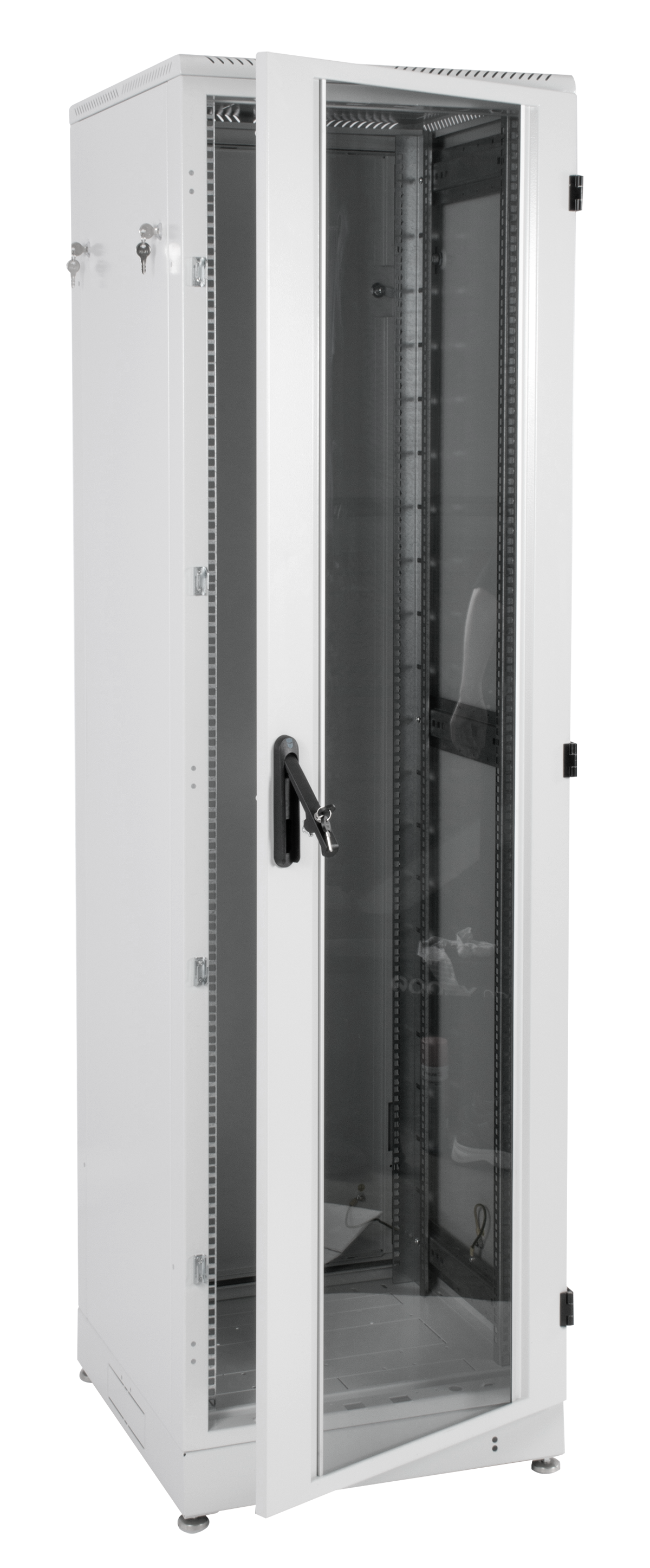 Шкаф телекоммуникационный напольный 48U (600 × 800) дверь стекло