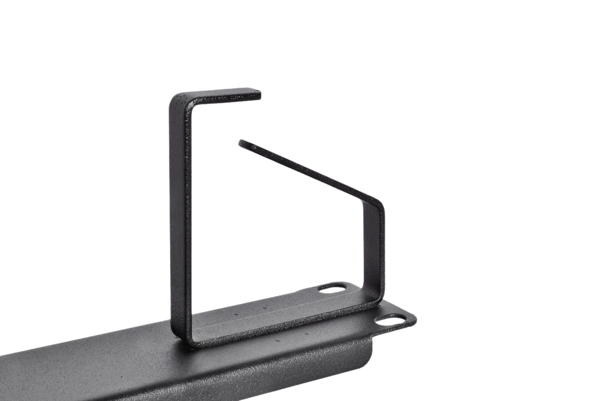  Горизонтальный кабельный органайзер 19" 1U, 6 колец, цвет черный от ЦМО