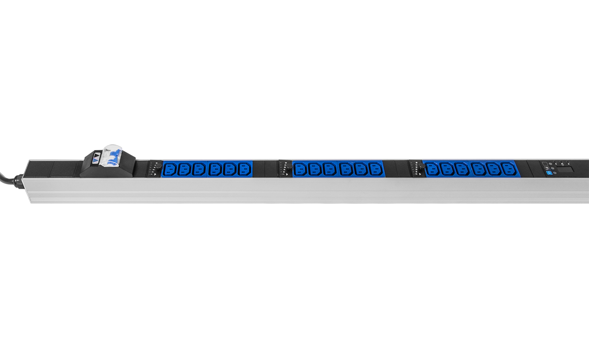 Верт блок розеток Rem-2MC, монит, измер, управл, 1×32A, авт, 36C13, 1820мм, шнур 3м IEC309