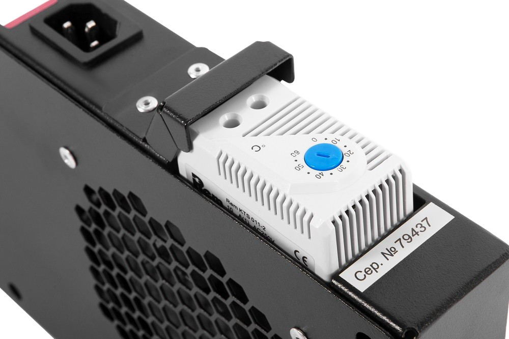 Модуль вентиляторный, 2 вентилятора с терморегулятором, чёрный от ЦМО