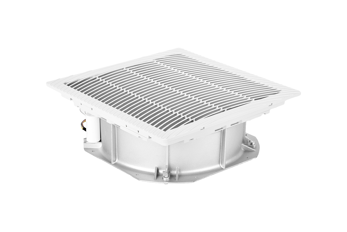 Вентилятор с фильтром для шкафов Elbox серии EMS, 320×320×157, до 600 м3/ч, 230 В, IP 54, цвет серый