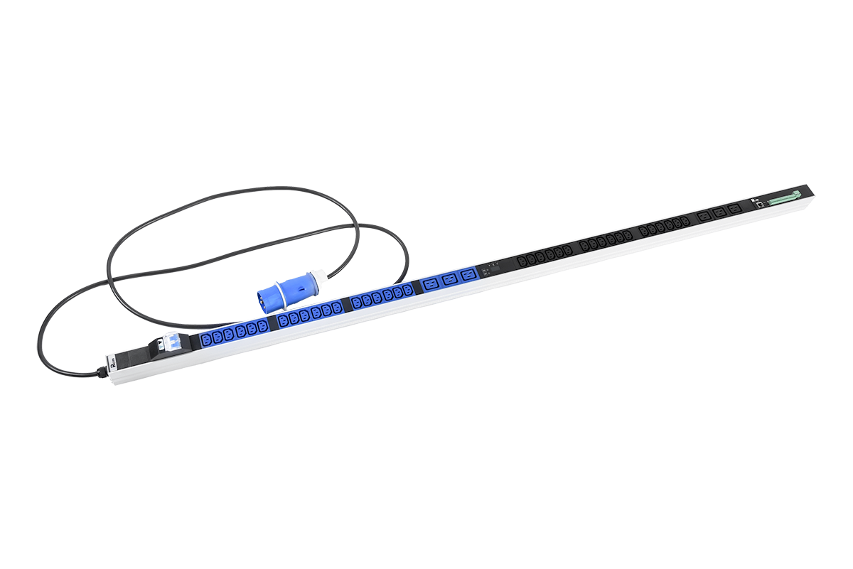 Верт блок розеток Rem-2MC, монит, измер, 1×32А, авт, 36C13, 6C19, 1820мм, шнур 3м IEC309