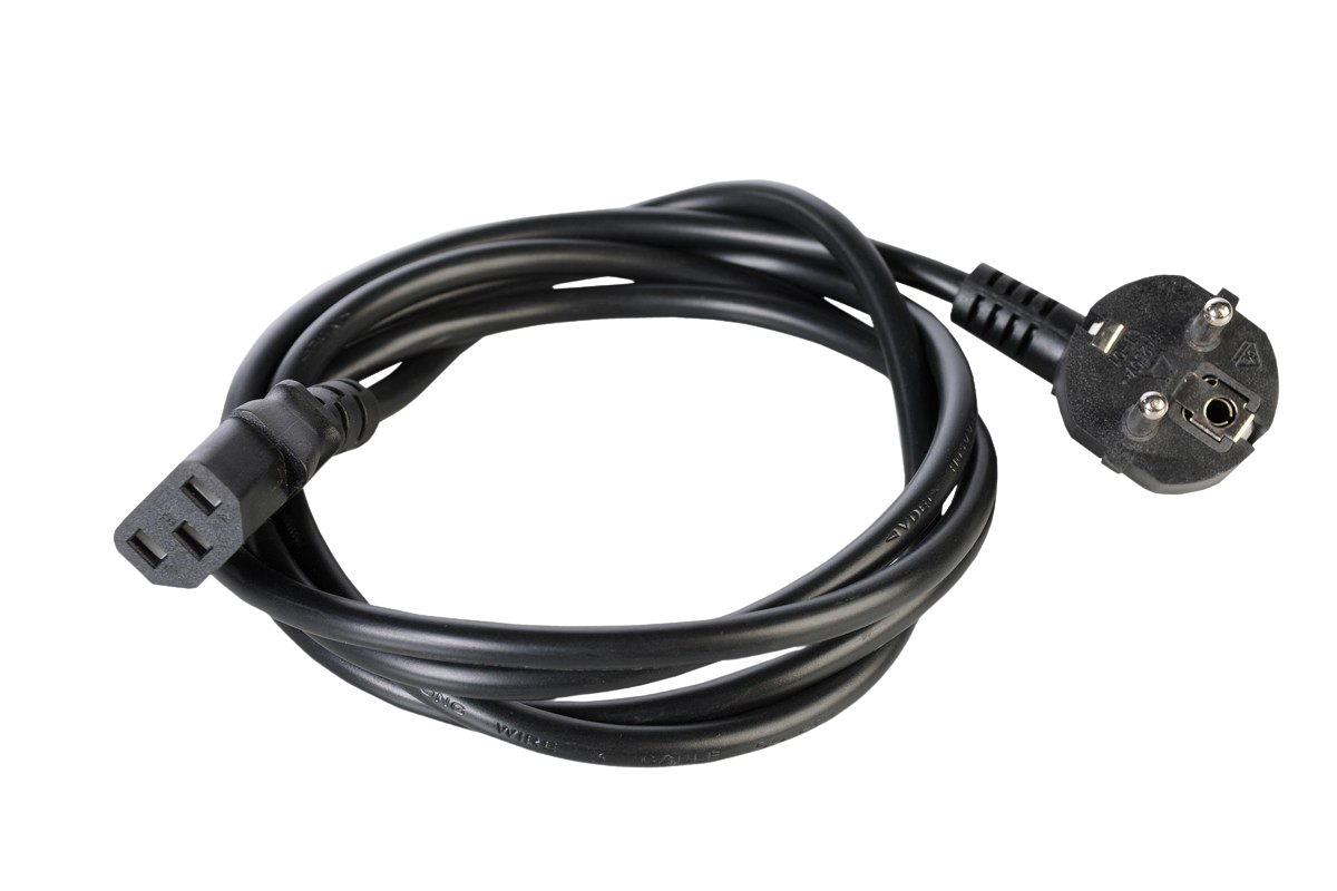 Шнур питания с заземлением IEC 60320 C13/Schuko, 10 А / 250 В (3 × 1,0), длина 1,8 м