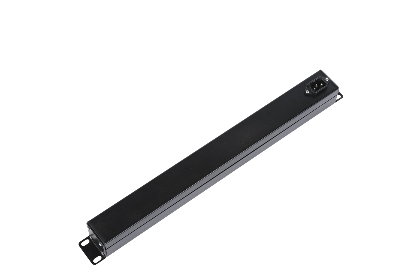 Блок силовых розеток 10А без шнура 19" с выключателем, 8 розеток, цвет черный от ЦМО