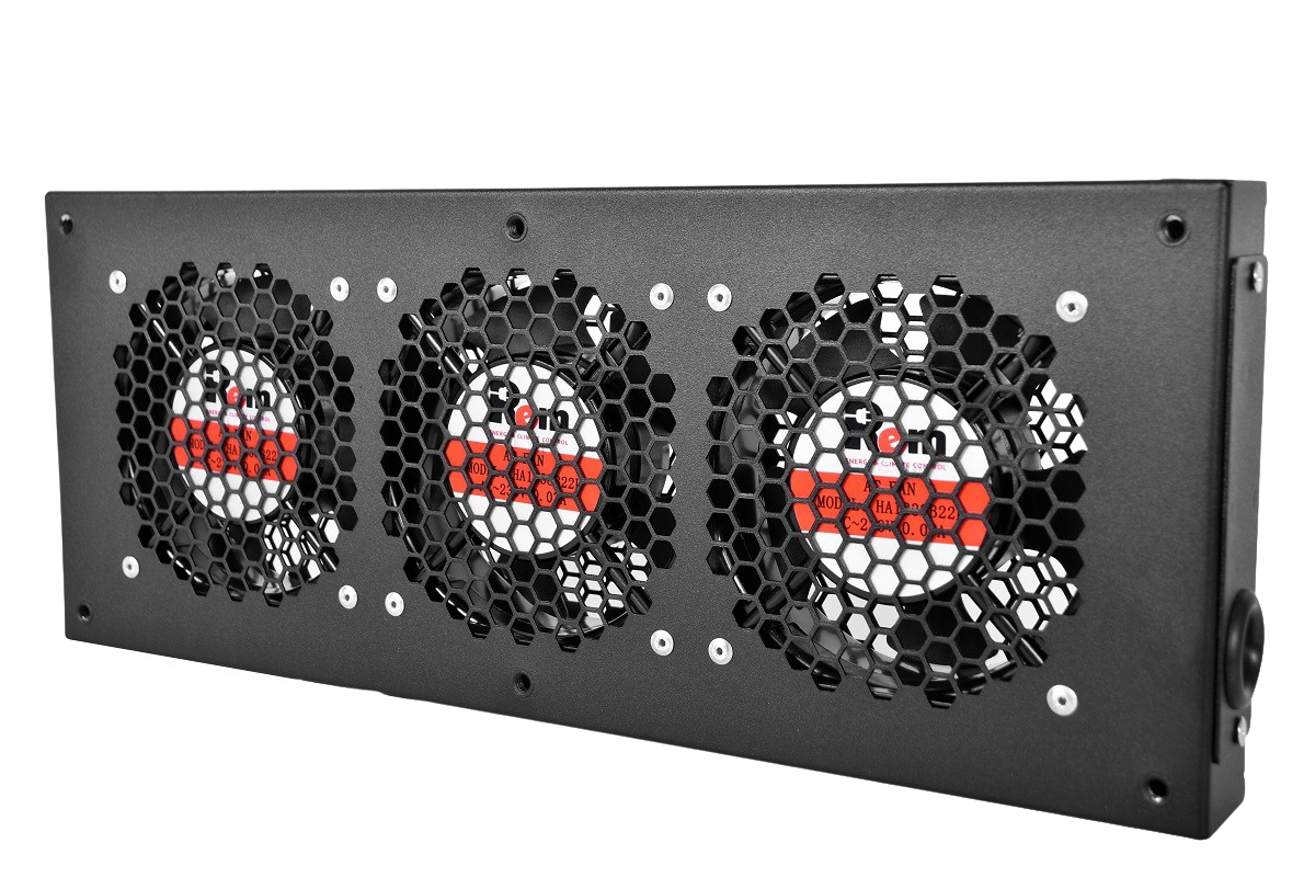 Модуль вентиляторный, 3 вентилятора, колодка, чёрный от ЦМО