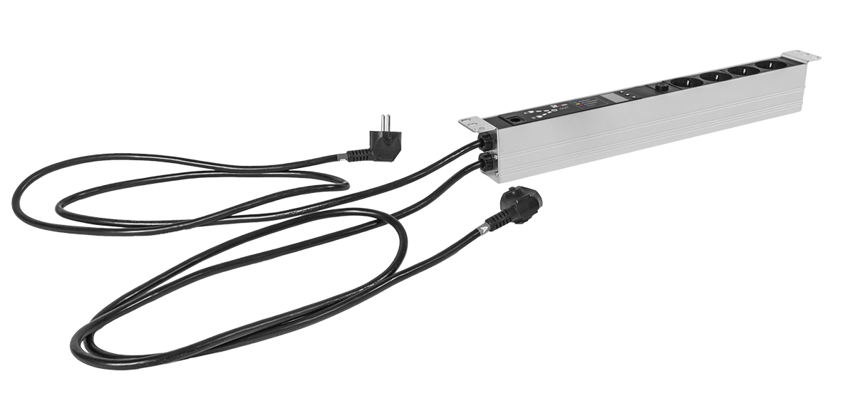 Блок розеток Rem-16 с АВР, 1×16A, 4S, подкл к контроллеру R-2MC по Modbus, 2 шнура 1,8м