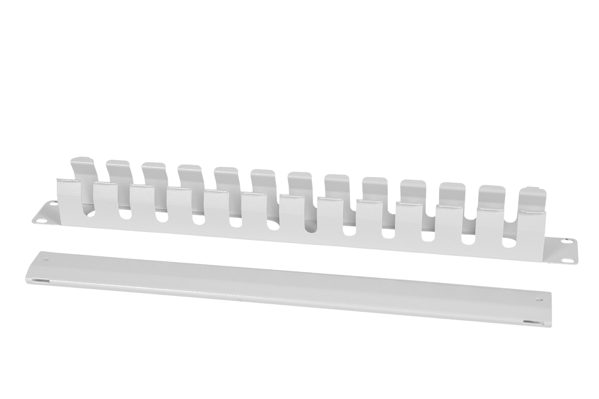  Горизонтальный кабельный органайзер 19" 1U с крышкой от ЦМО
