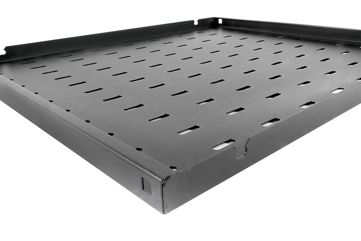 Полка перфорированная, глубина 580 мм, цвет черный от ЦМО