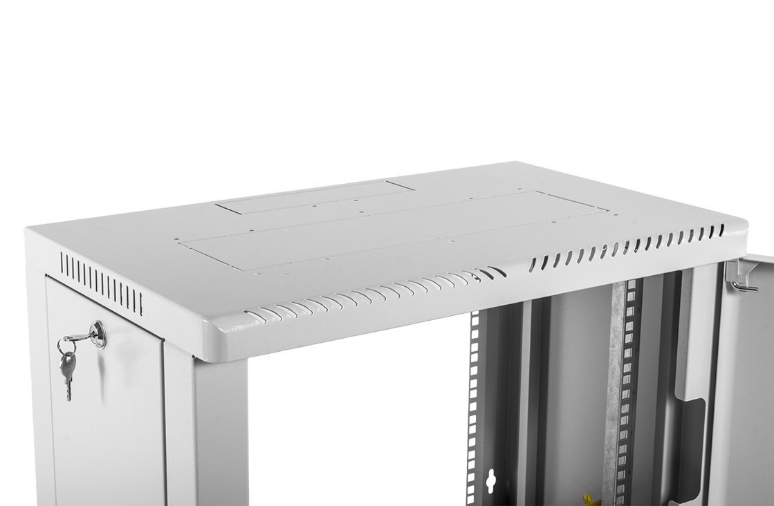 Шкаф телекоммуникационный настенный сварной 9U (600 × 360) съёмные стенки, дверь металл, чёрный