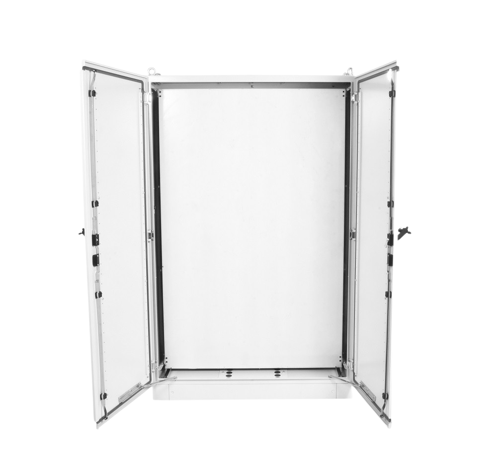 Отдельный электротехнический шкаф IP55 в сборе (В2000×Ш1200×Г400) EME с двумя дверьми, цоколь 100 мм от ЦМО