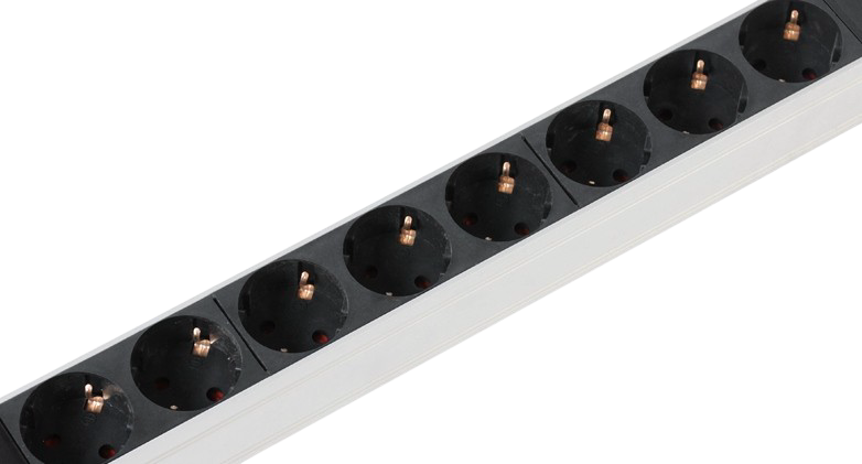 Вертикальный блок розеток Rem-16 с инд., 25 Schuko, 16A, алюм., 42-48U, шнур 3 м. от ЦМО