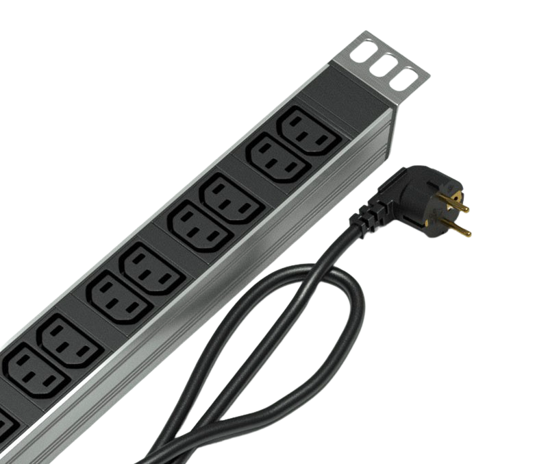 Вертикальный блок розеток Rem-16 с фил. и инд., 25 IEC 60320 C13, алюм., 42-48U, шнур 3 м. от ЦМО