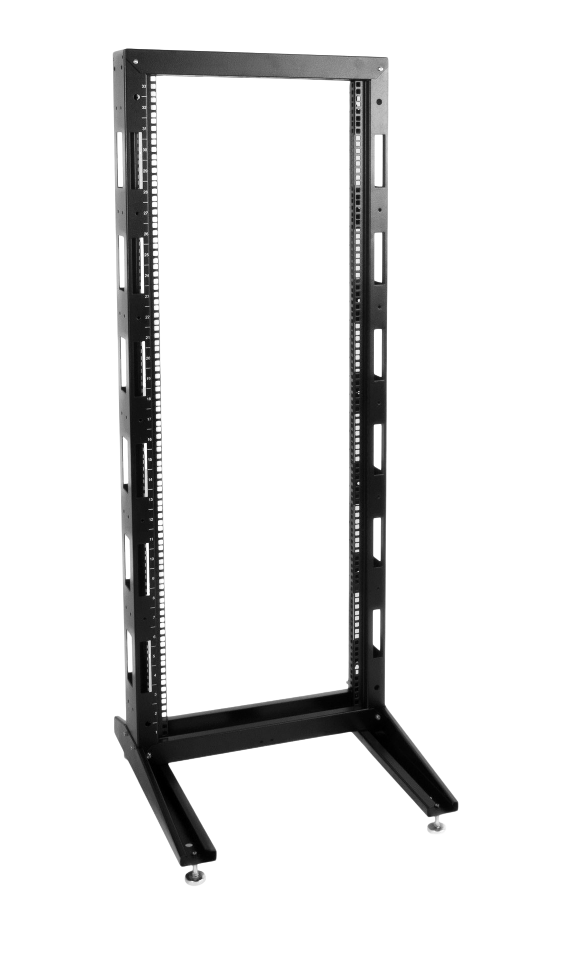 Стойка телекоммуникационная универсальная 42U однорамная, цвет черный
