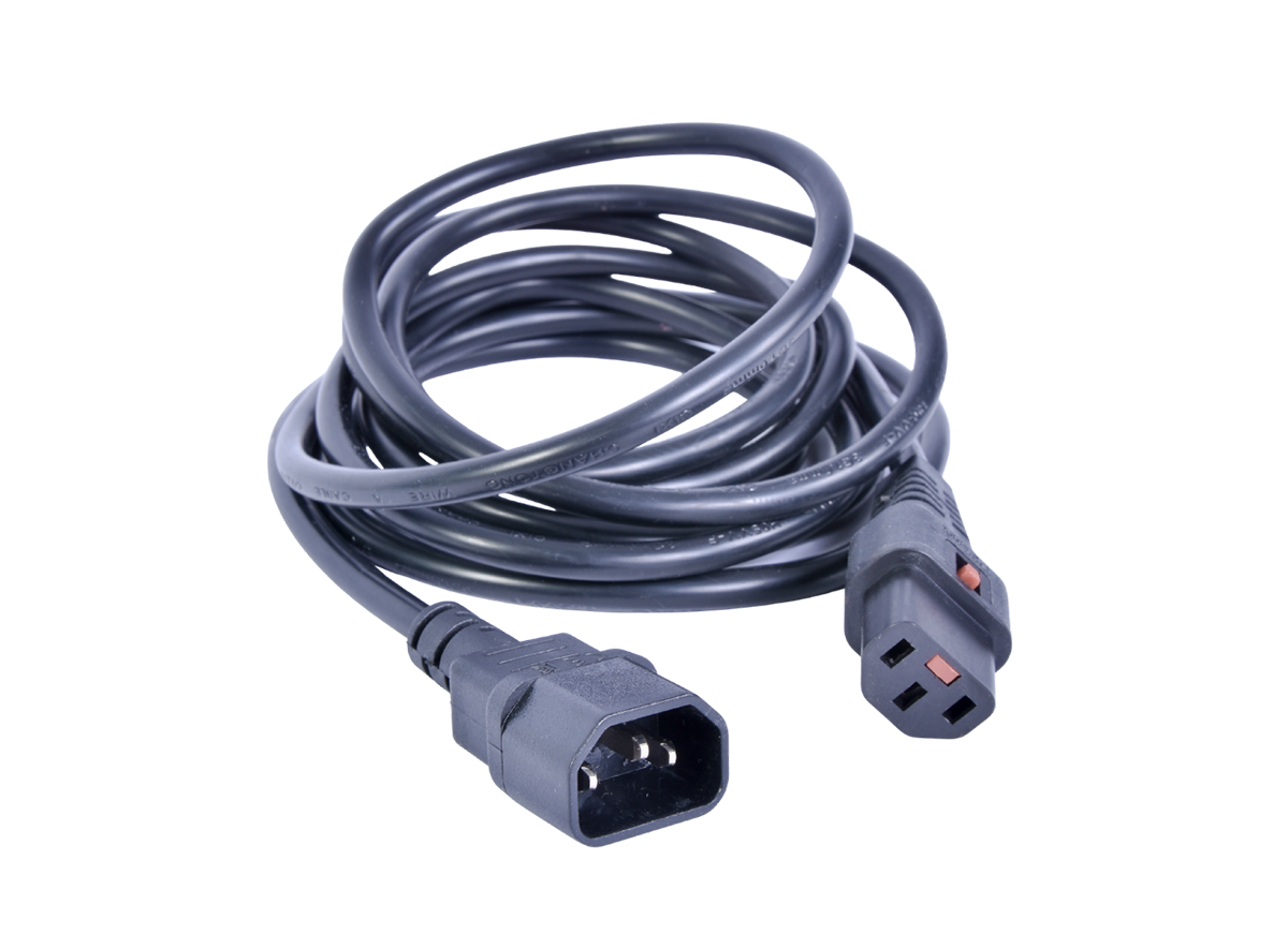 Шнур питания с заземлением IEC 60320 C13/IEC 60320 C14, 10 А / 250 В (3 × 1,0), длина 3 м