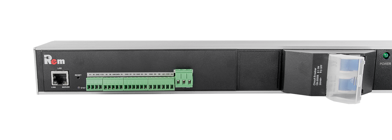 Верт блок розеток, мониторинг, измерение, 1 фаза 32A, авт, 24S, 1820 мм, вх IEC 309, шнур 3 м от ЦМО