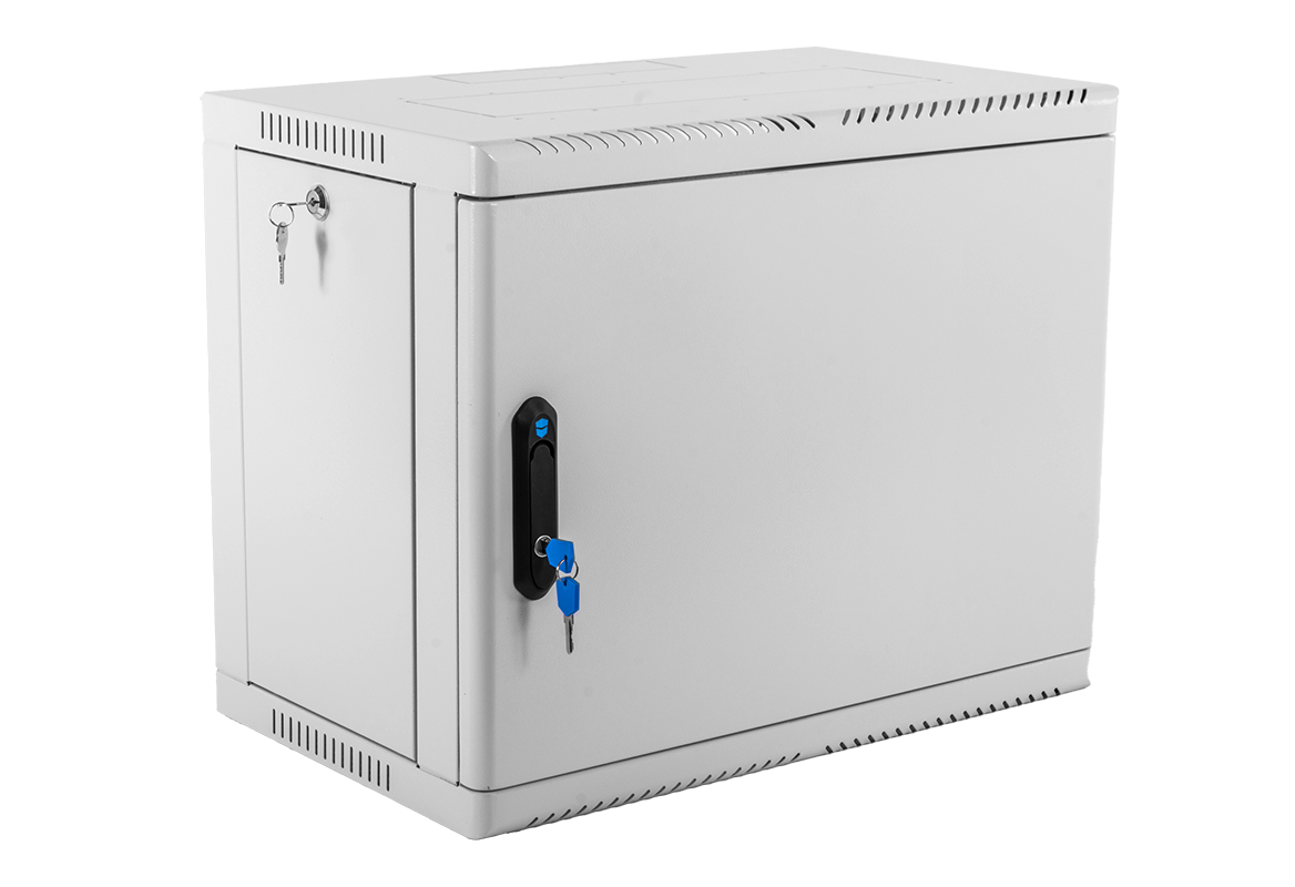 Шкаф телекоммуникационный настенный сварной 9U (600 × 360) съёмные стенки, дверь металл, чёрный