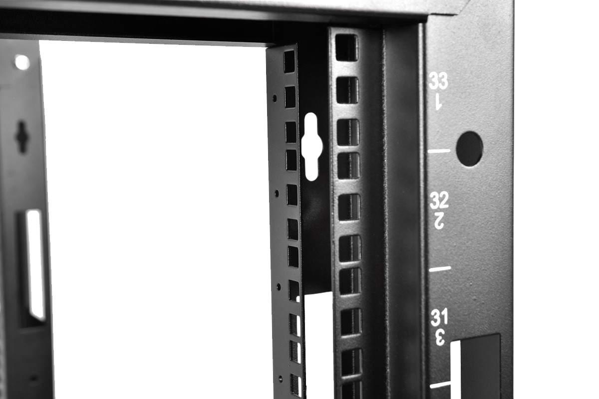 Стойка телекоммуникационная универсальная 38U двухрамная, цвет черный от ЦМО