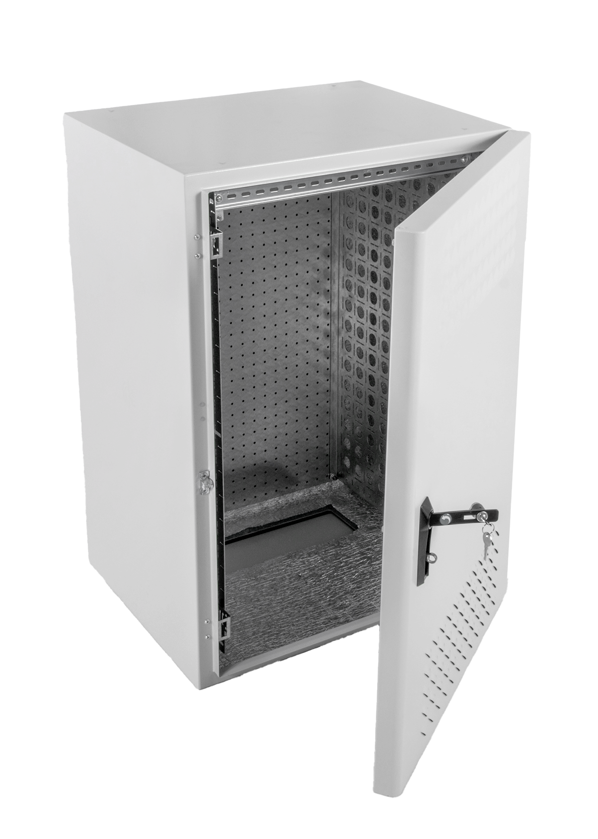 Шкаф всепогодный настенный 15U (Ш600 × Г500), комплектация Т1 с контроллером MC1 и датчиками от ЦМО