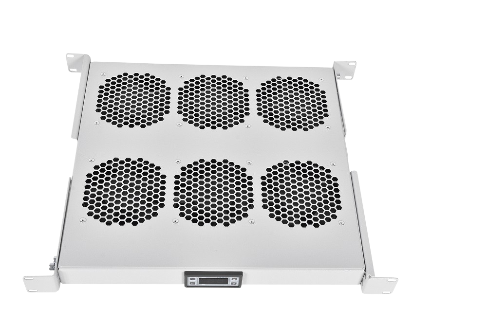 Модуль вентиляторный 19" 1U, 6 вентиляторов, регул. глубина 390-750 мм с контроллером от ЦМО